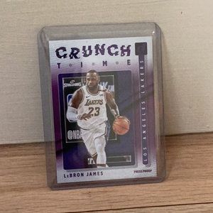 Lebron 2021-22 crunch time purple press proof Donruss La lakers  #10